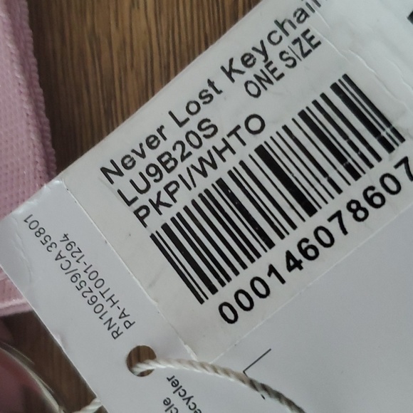 New Lululemon Pastel Pink Never Lost Keychain - Picture 5 of 7